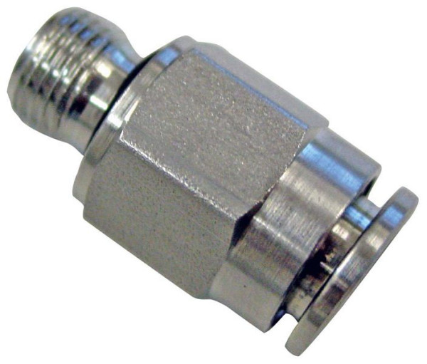 temporisateur BS-GE-8-1/4-VA, raccord vissé droit acier inoxydable, tuyau Ø : 8 mm, filetage : 1/4'', UE : 10 pièces, 03015061