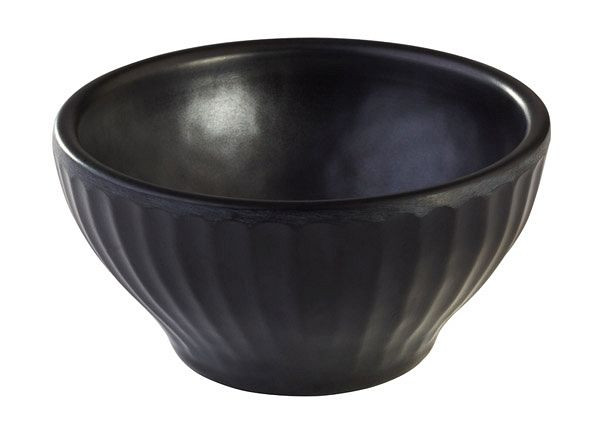 Bol APS -AIKO-, Ø 8 cm, hauteur : 4 cm, mélamine, noir, aspect pierre, 0,07 litre, 84329