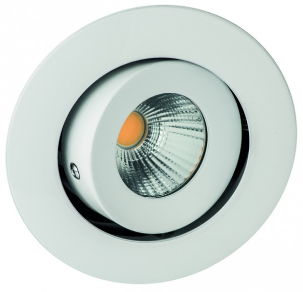 rutec Projekt RINCA COB LED - spot encastrable orientable 40°, orientable 360°, rond, 350mA, 8W, IP20, 2700K, CRI90 - blanc, PEG681UWWOK