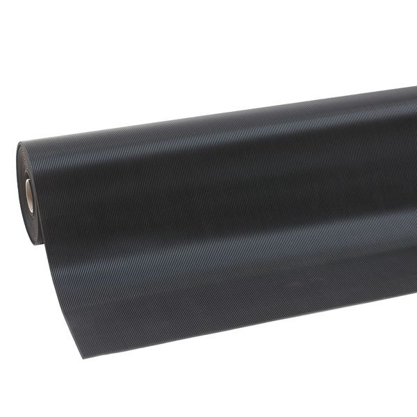 Notrax Rib 'n' Roll Tapis de sol et revêtement de sol à fines nervures de 3 mm 750, noir, 100 cm, vendu au mètre, 750C0036BL
