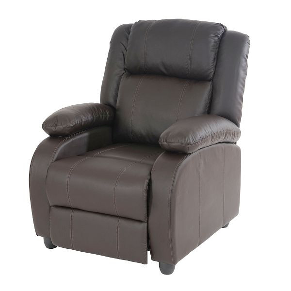 Mendler TV fauteuil inclinable fauteuil inclinable Lincoln, simili cuir, café, 31578
