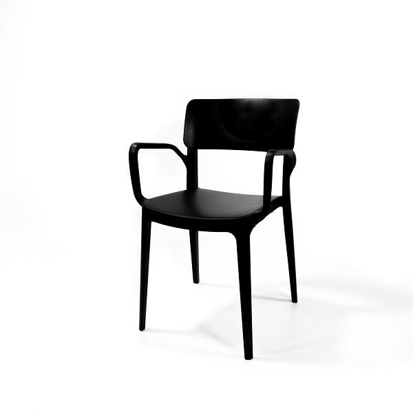 VEBA Wing Armchair Noir, chaise empilable plastique, 50920