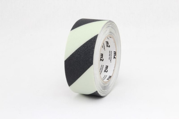 m2 revêtement anti-dérapant Easy Clean photoluminescent noir/vert rouleau 50mmx6m, M3XR050060