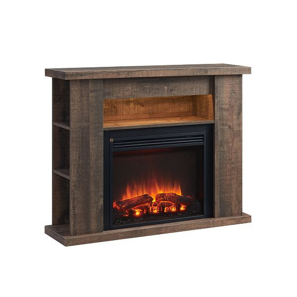 Cheminée électrique BALDERIA William, 2000 W, aspect bois foncé, EF321A-MT321E-RDO