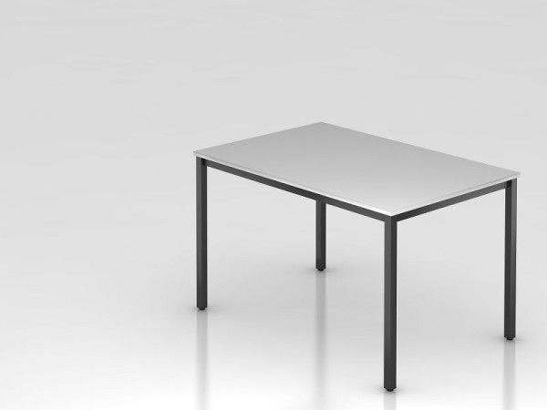 Table de réunion Hammerbacher 120x80cm gris/noir carrée, forme rectangulaire, VDQ12/5/D