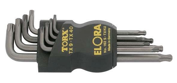 Jeu de tournevis TORX® à tête sphérique ELORA, 8 pièces 9-40mm, 162S-TXKU, 0162530805100