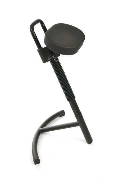Lotz "Stabilith" verticalisateur, ergonomique, cadre et siège en similicuir noir, réglable en hauteur 645-825, pivotant sur le côté, 3640.01-10