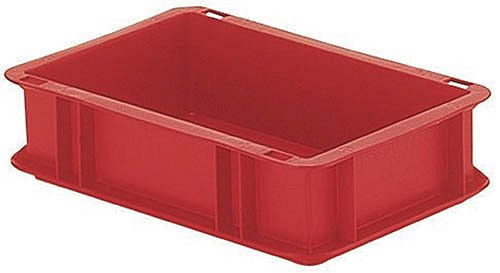Caisses empilables de transport Bedrunka+Hirth, rouges, dimensions en mm (LxPxH) : 200 x 300 x 75, 078000201