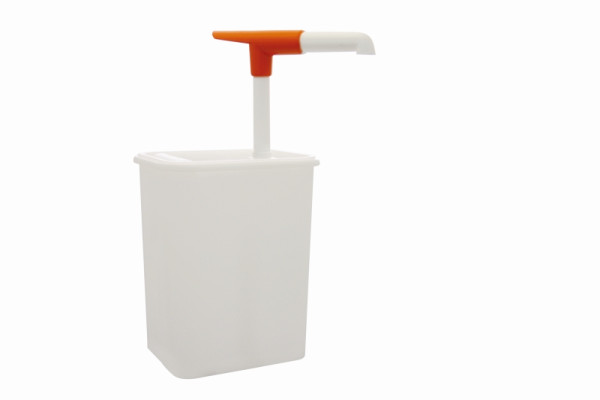 Distributeur doseur à bouton-poussoir Schneider avec couvercle en plastique, 3L-120x150x215 mm avec pompe, 154711