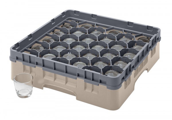 Cambro 30 compartiments Camrack® Sink Rack 9,2 cm de hauteur maximale, Couleur : Beige, 30S318184
