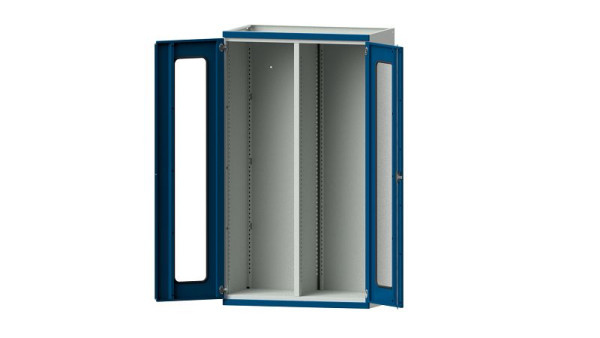 Etablis ANKE, armoire pour charges lourdes, modèle 200, 1085 x 630 x 1950 mm, zone de visualisation en plexiglas, RAL 7035/5010, 620.070