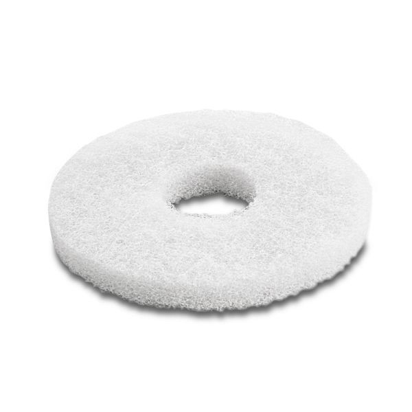 Kärcher Pad, très doux, blanc, 170 mm, sans veinage, pour polir les sols, 6.994-120.0
