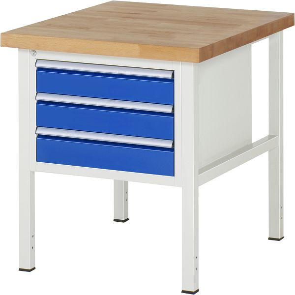 Etabli RAU série 8000 - modèle 8127, L750 x P900 x H840-1040 mm, base système L670 x P850 x H800-1000 mm, 03-8127A2-079B4H.11