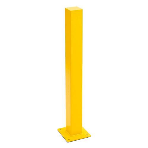Garde-corps de protection contre les chocs Moravia XS, borne, revêtement plastique jaune, à cheviller, H 1000 mm, 311022