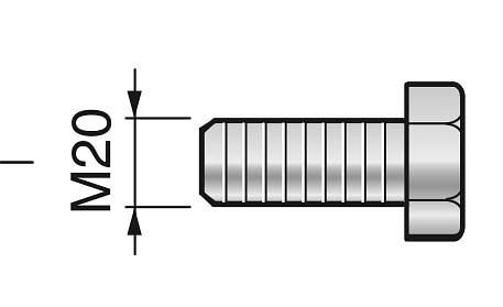Vis d'éjection MACK pour cône de centrage, 13-ZKK-AS