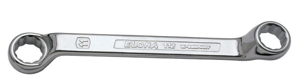 Clé à anneau double ELORA, courte, 112, métrique, taille: 16x17 mm, 0112016171000