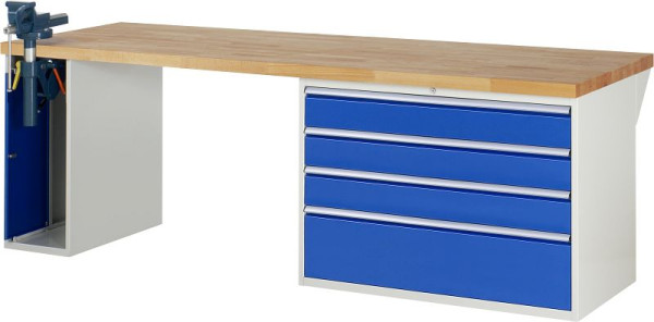 Etabli RAU série 7000 - modèle 7710-2, L2500 x P900 x H890 mm, base système L2500 x P850 x H850 mm, 03-7710A2-259B4M.11