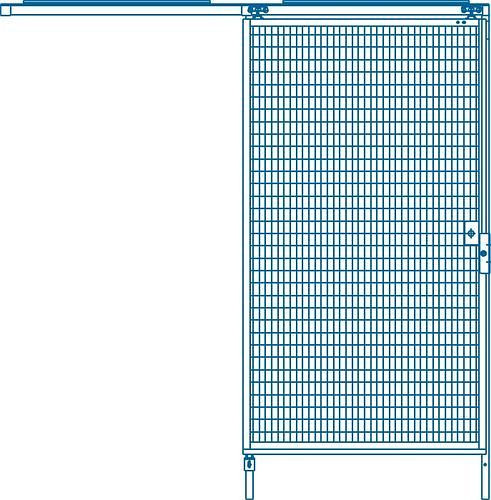 Système de protection des machines DENIOS, porte coulissante pour élément mural, 2000 x 1000 mm, 129-339