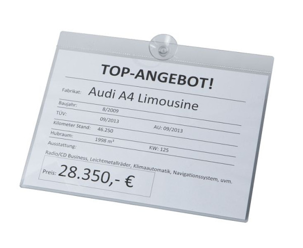 Plaques de vente Eichner, transparentes, format : DIN A4 paysage, UE : 5 pièces, 9219-00230