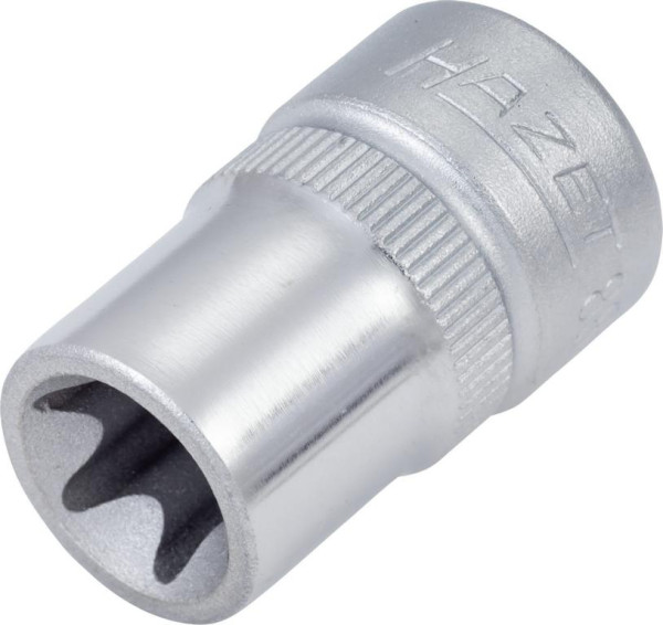 Insert pour clé à douille Hazet TORX®, carré creux 10 mm (3/8 pouce), profil extérieur TORX®, E12, avec moletage, 880-E12