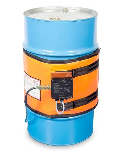 Enveloppe chauffante DENIOS pour fûts de 120 litres, protection antidéflagrante T3, 0 - 85°C, 295 W, 280-719
