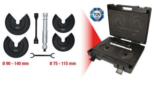 KS Tools jeu de tendeurs centraux télescopiques universels pour ressorts internes, 9 pièces, 500.8755