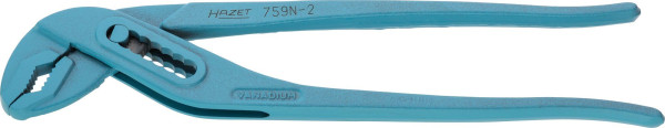 Pince universelle Hazet, pince multiprise, tête et joint rectifiés brillants, joint creux, surface : peinte en bleu, DIN ISO 8976, 759N-2