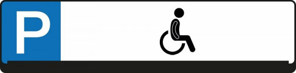 Panneau de réservation de stationnement Eichner, texte : stationnement pour personnes handicapées, 9219-00276