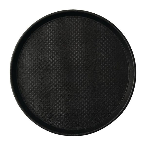 Plateau de service rond antidérapant Roltex Blackline 31cm, DA770