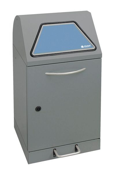 tri des déchets contondants Modul-Vario 45, structure en aluminium gris, système ProSlide, 45 litres, levier à pédale, 625-045-1-1-100