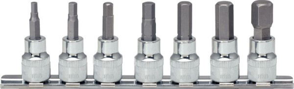 KS Tools Jeu de douilles 1/4" CHROMEplus, six pans creux, 7 pièces2, 5-8 mm, 918.1670