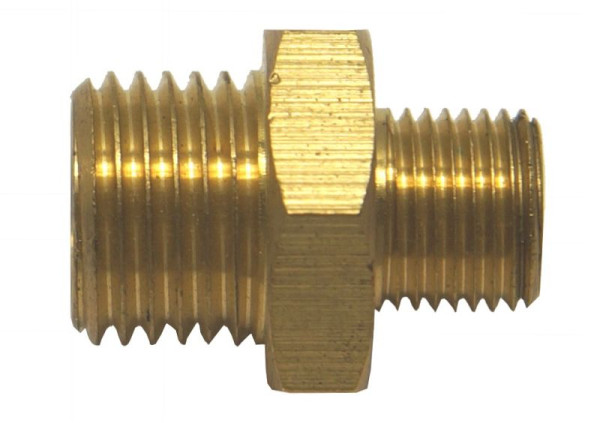 AEROTEC mamelon double 1/8 po x 1/4 po laiton, 10.133.72