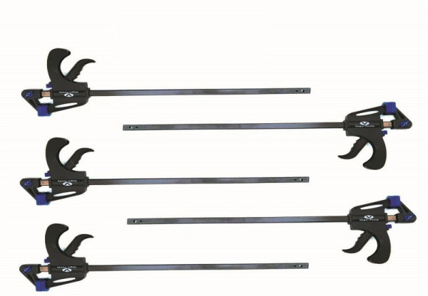 VaGo-Tools Jeu de 10 pinces à dégagement rapide 100/150/300/450/600 mm 2 pièces chacune, 250-100/150/300/450/600 2_dv chacune