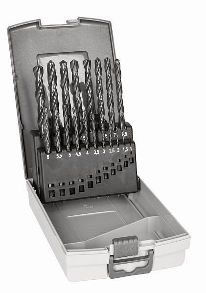 Jeu de forets à métaux Bahco HSS-R dans un coffret en plastique, 19 pièces, 4515-SET-19
