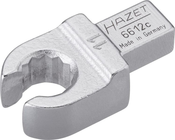 Clé polygonale à insert Hazet, ouverte, carré d'insertion 9 x 12 mm, profil extérieur à double hexagone, 11 mm, 6612C-11
