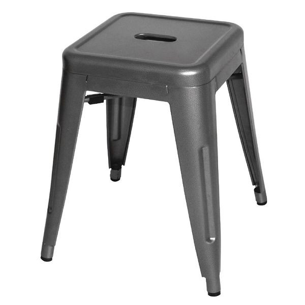 Tabourets de bistrot bas Bolero Bistro gris acier (4 pièces), DM933