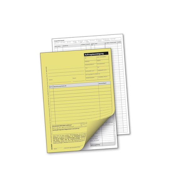 Cartes de travail autocopiant Eichner, taille : DIN A5, UE : 25 pièces, 9096-00200