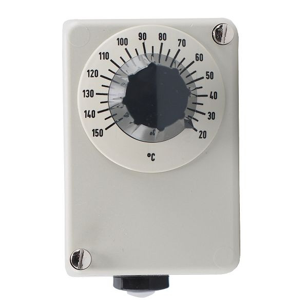 Régulateur de température JUMO avec contact inverseur, 20 à 150 °C, longueur d'installation 100 mm, 600000481