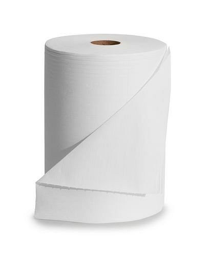 Serviettes polaires DENIOS All-Tex 80, blanches, en rouleau, format de serviette 38 x 40 cm, 246-182