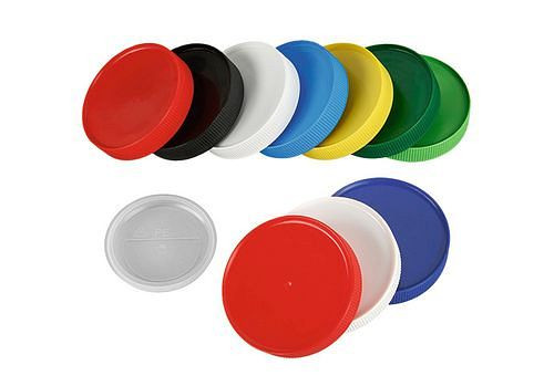Bouchon à vis DENIOS pour 90 mm, PE-HD, avec joint, bleu, UE : 12 pièces, 281-936