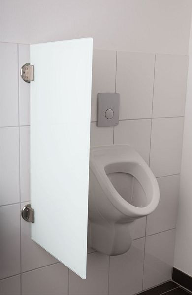 KEMMLIT Cloison d'urinoir exclusive Siena en verre ES blanc, 205.484