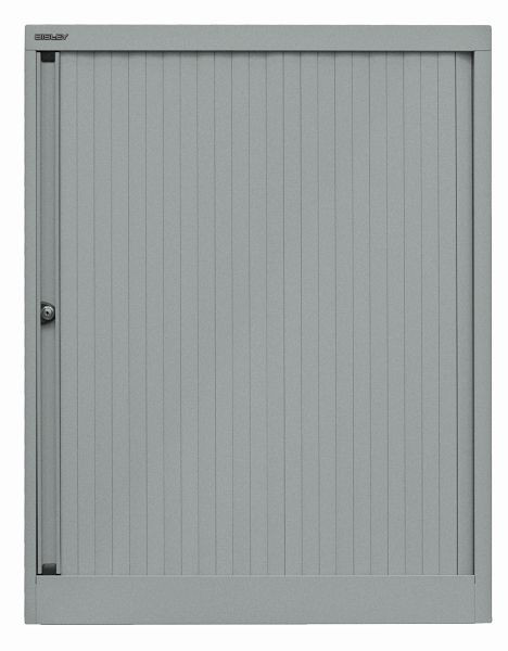 Armoire à volet roulant Bisley EuroTambour, 2 étagères, 2,5 OH, volet roulant argent, corps argent, ET408102SSL355