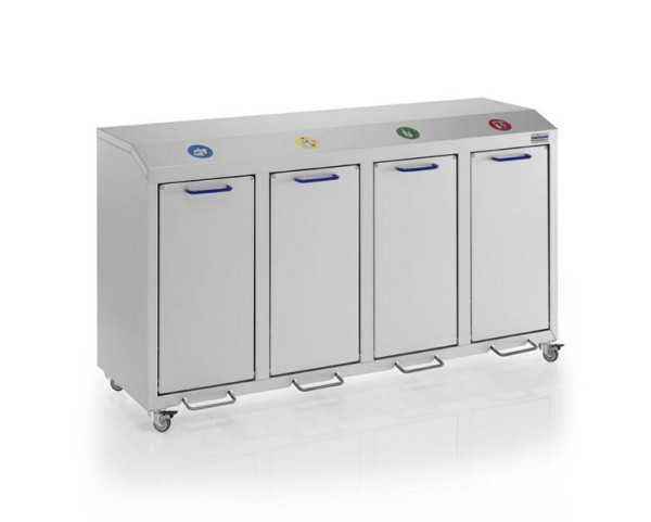 Collecteur de matières recyclables Gmöhling anodisé - quadruple G®-COLLECT X 2001/4, 026200104