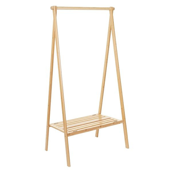 Mendler stand porte-manteau HWC-B82, portemanteau portemanteau, bambou pliable 150x84x57cm, 60730
