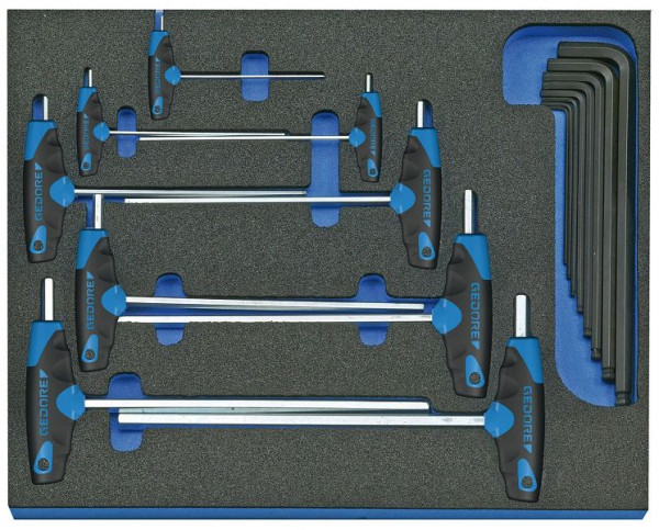 Insert d'outil de contrôle GEDORE avec assortiment de tournevis coudés, 2016540