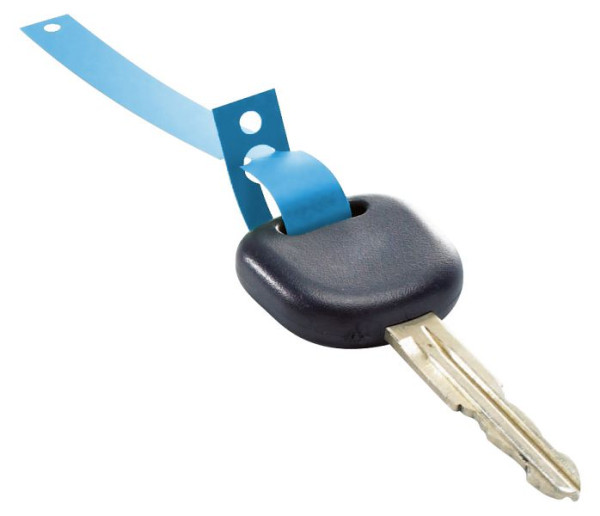 Porte-clés Eichner en film HDPE, bleu, UE : 1000 pièces, 9219-00105-N