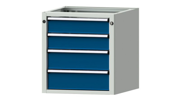 Armoire de base pour établis ANKE, modèle 1804 V, 570 x 615 x 600 mm, RAL 7035/5010, 402.021