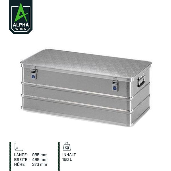 Alpha Work Box en tôle structurée, 985 x 485 x 373 mm, 150 l, 08304