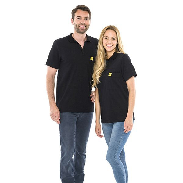 Polo SafeGuard ESD noir, 210 g/m² taille S, DSWL31937
