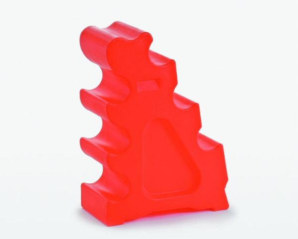 Growi Horseblock en plastique rouge, environ 83 x 60 x 30 cm, couleur : rouge, 10093057